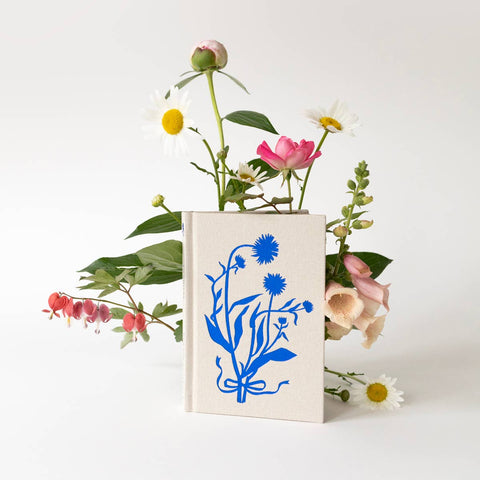 Blue Flora | Mini Linen Journal