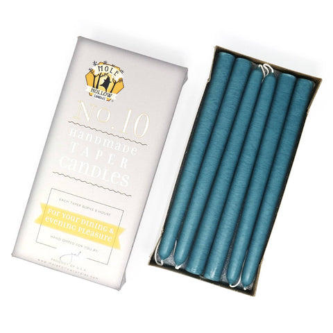 10" Hand Dipped Unscented Taper Candles