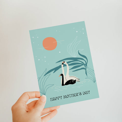 Swans Mother's Day Card