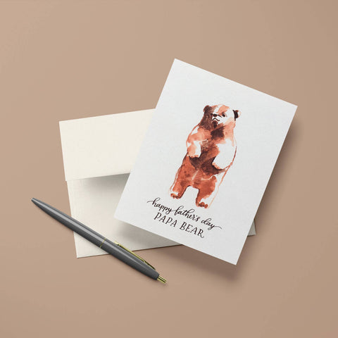 Papa Bear Fathers Day Card