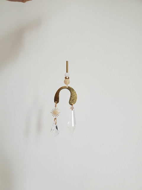 Suncatcher | Agate and Brass