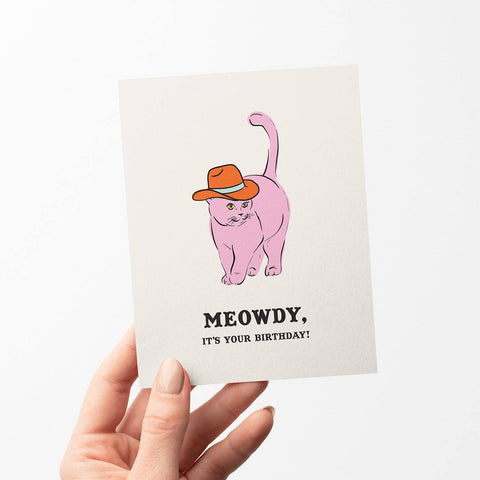 Meowdy Birthday Card