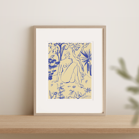 Blue Lady Print