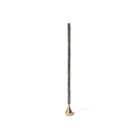 Tall Waterdrop Brass Incense Holder