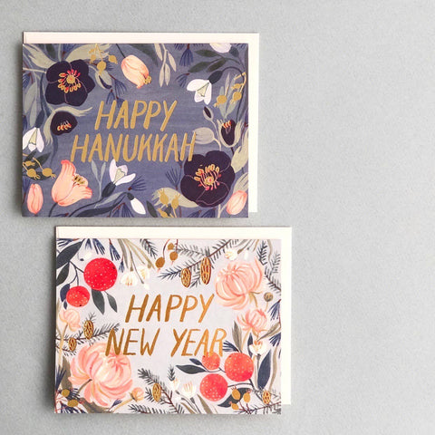 Hanukkah Flowers Card