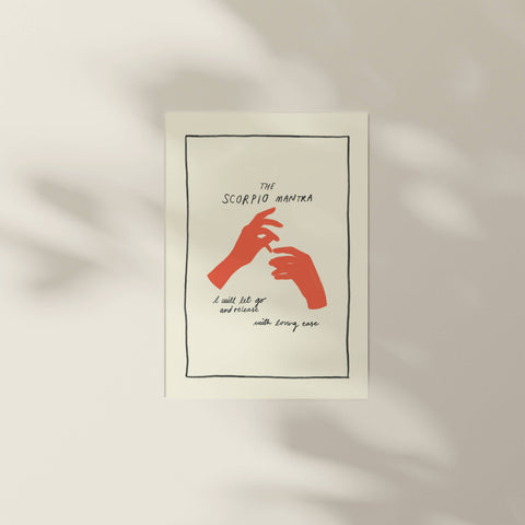 Hand-Drawn Zodiac Mantra Prints