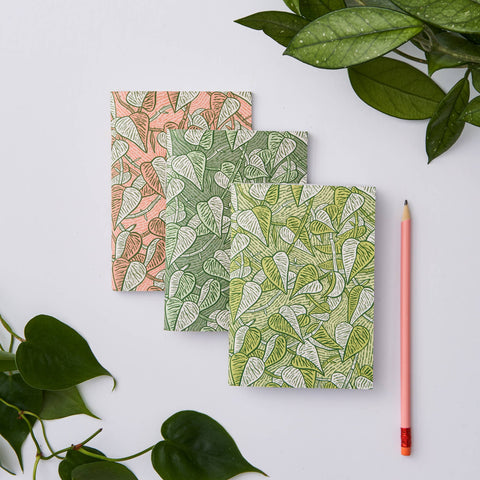 Botanical Pothos Notebooks - Set of Three