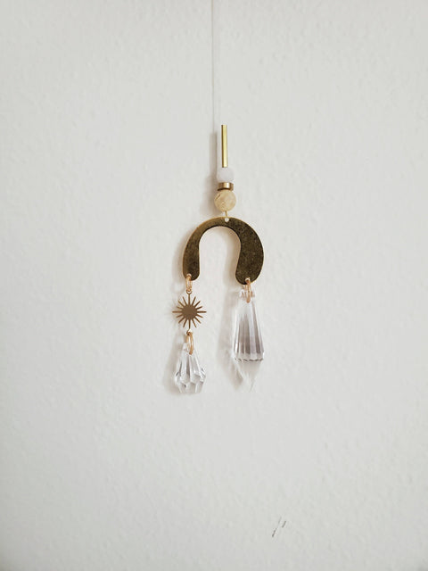 Suncatcher | Agate and Brass