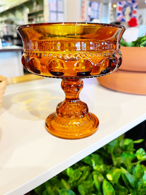 Vintage King Crown Pedestal Dish