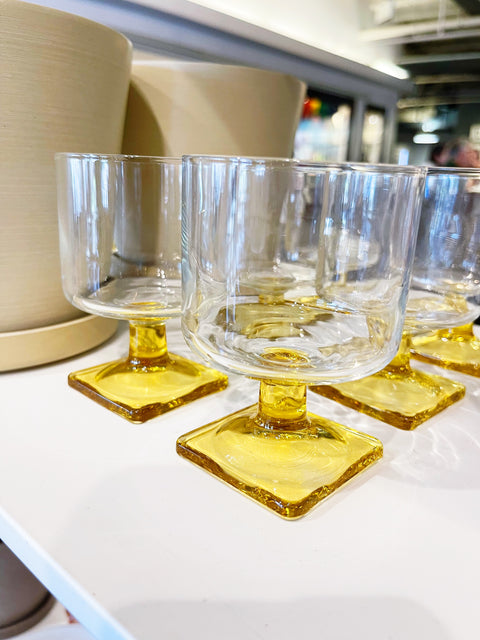 Vintage Federal Glass Company Nordic Topaz Glasses