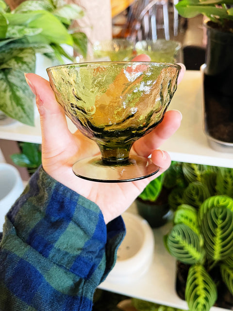 Vintage Morgantown Olive Green Glass