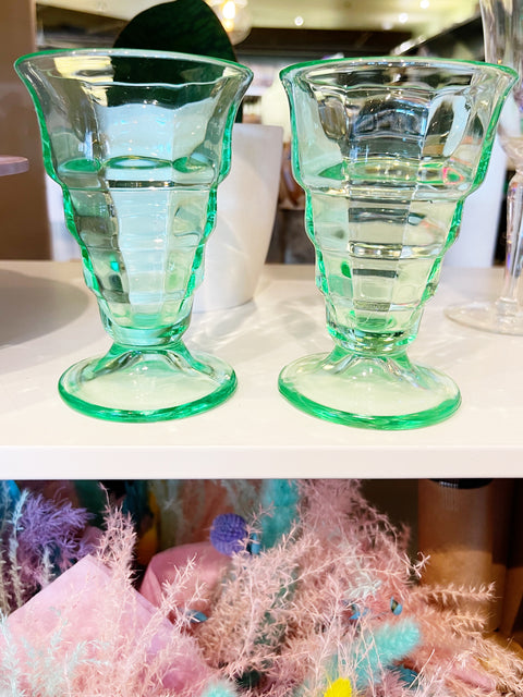 Vintage Paden City Vaseline Glasses